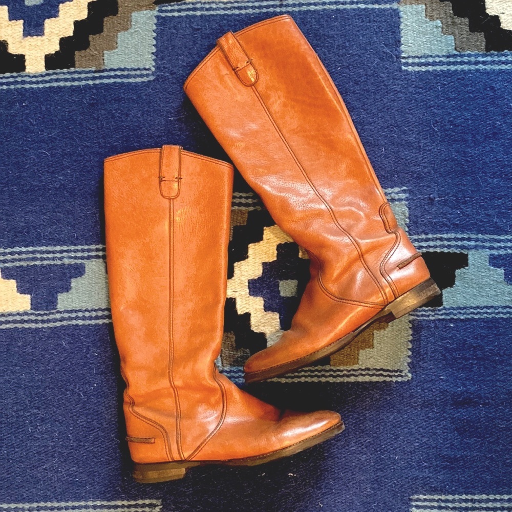 Madewell riding boots - brown leather - size 7.5